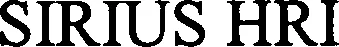 Official representation of trade mark WO0000001055547 — SIRIUS HRI