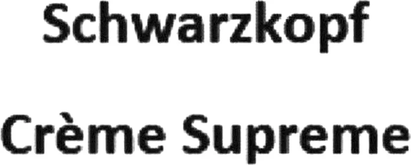 Official representation of trade mark WO0000001284509 — Schwarzkopf Crème Supreme