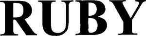 Official representation of trade mark WO000000896407A — RUBY